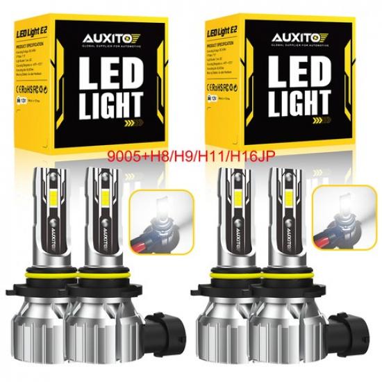 9005 9006 H11 H8 Headlight High H9 LED Low Beam Super Bulb Bright 6500K White 2PCS