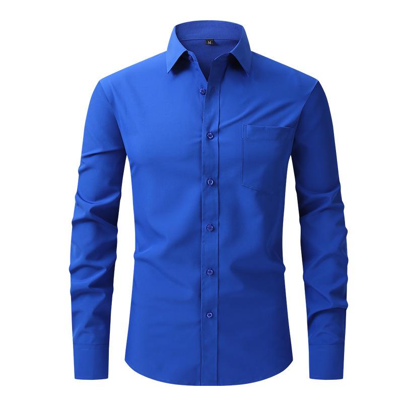 Four-side Elastic Shirt Men's Business Casual Long-sleeved Shirt Professional Formal Wear Shirt Man