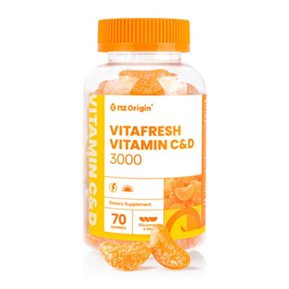 NZ Origin VitaFresh Vitamin C & D 3000 Gummy 70 Tablets 1 pcs