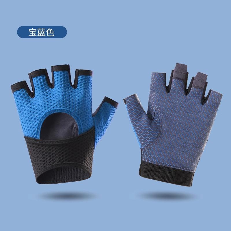 Fitness gloves men's and women's half-finger outdoor soft shock absorption non-slip kettlebell horizontal bar wear-resistant non-slip gloves
