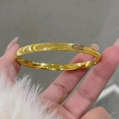 Vergoldetes Damen Armband mit Katzenauge - Luxuriöser, langlebiger Armreif mit hochwertiger Haptik