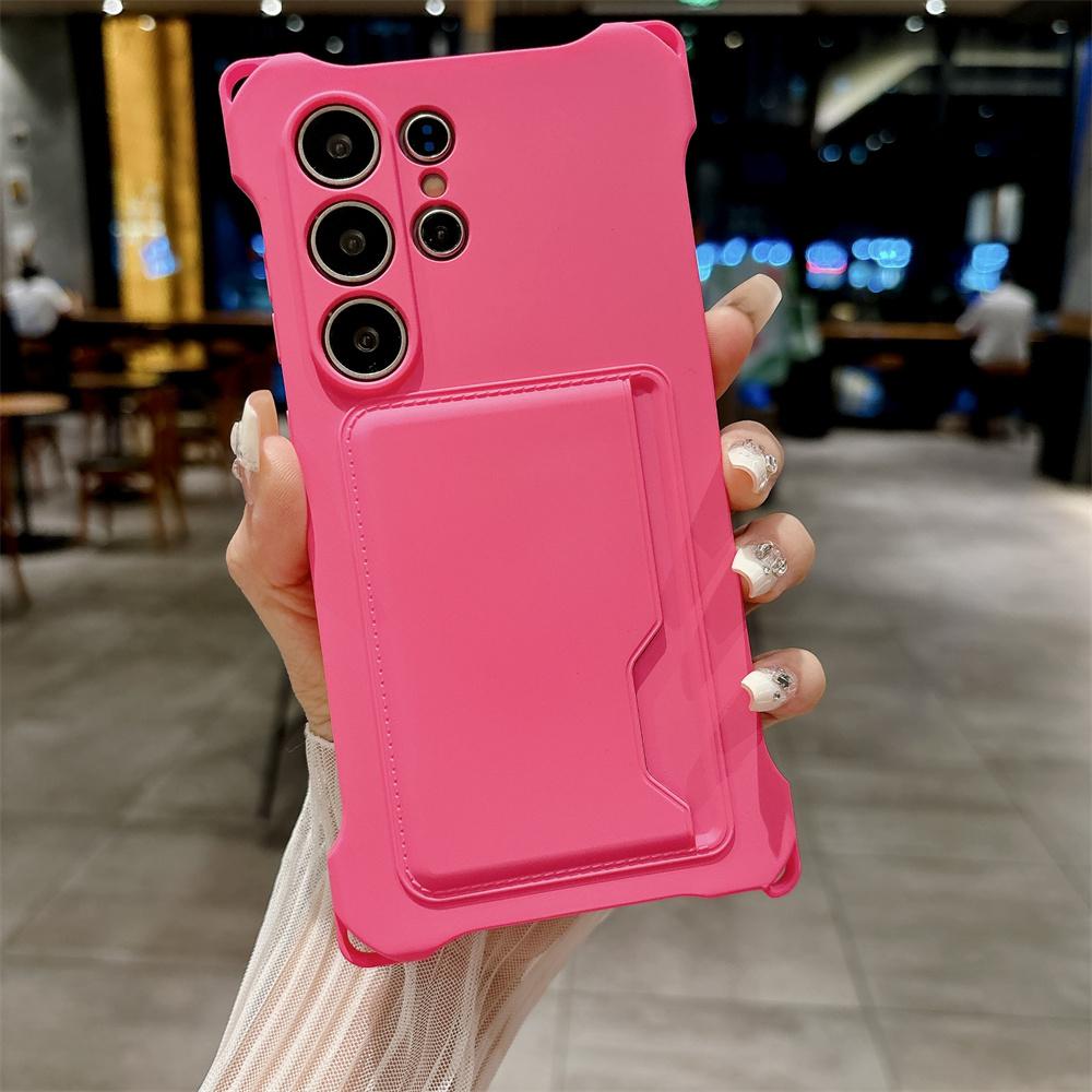 Luxury Shockproof Liquid Card Slot Wallet Case for For Samsung Galaxy S24 S23 S22 Ultra Plus FE A54 A14 A34 A15 5G Matte Armor Cover