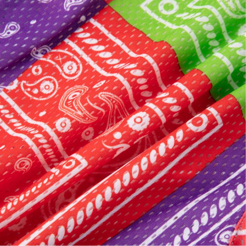 Puma Fit Cashew Flower Logo Print Basketball Sports Casual Shorts Unisex Shorts Red Green 537101-01