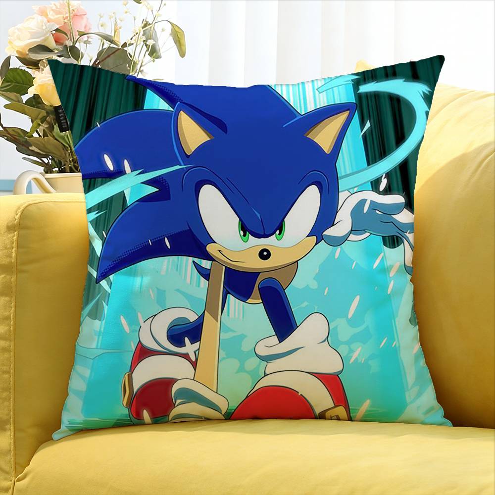 anime SSonics Cute Various Sizes Square Pillow Case For Car Home Bedchamber Decor