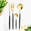 16pcs Mirror Pink Gold Flatware Stainless Steel Cutlery Set Knife Coffee Spoon Fork Dinnerware Set Western Kitchen Tableware