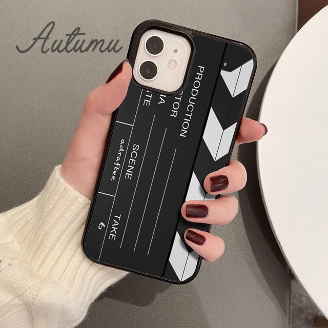 Clapper Board Film Movie Maker Phone Case for iPhone 11 12 13 14 Pro Max Mini XR XS SE 2020 7 8 Plus Galaxy S21 S22 Cover Shell
