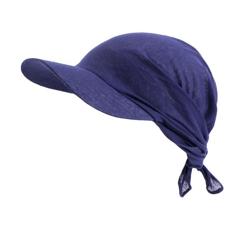 Sport Hat UV Protection Sun hats Square Visor Hat Windproof Women Baseball Cap Outdoor Sports Solid Color Headscarf Beach Hat