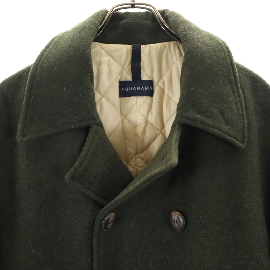 AQUARAMA made in Italy pea coat 52 khaki P coat Men's Used