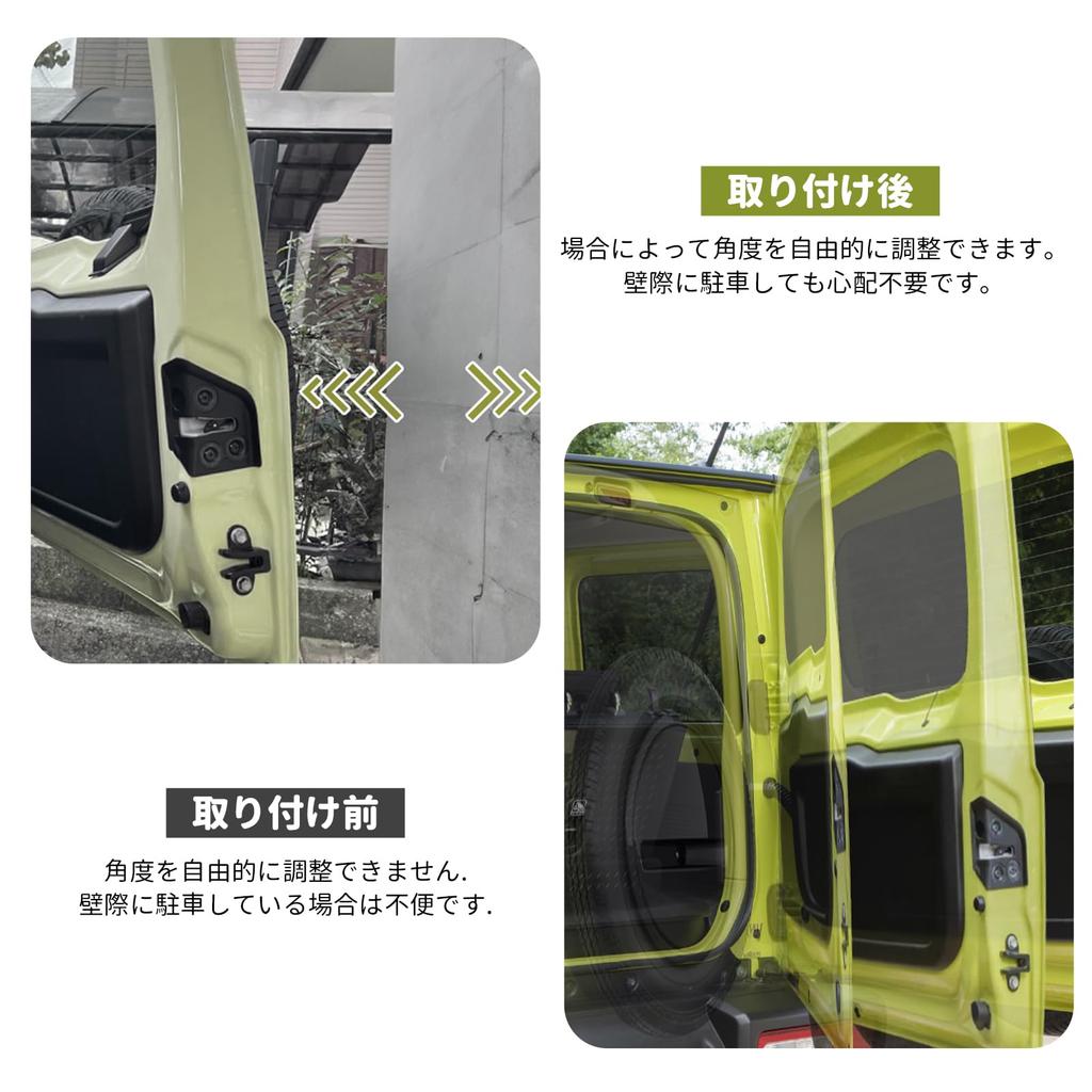 Jimny Back Door Free Position Compatible with and JB74W 2018 Present Jimny Back Door Stepless OEM Door Punch Inspection No Drilling Easy 1 Piece