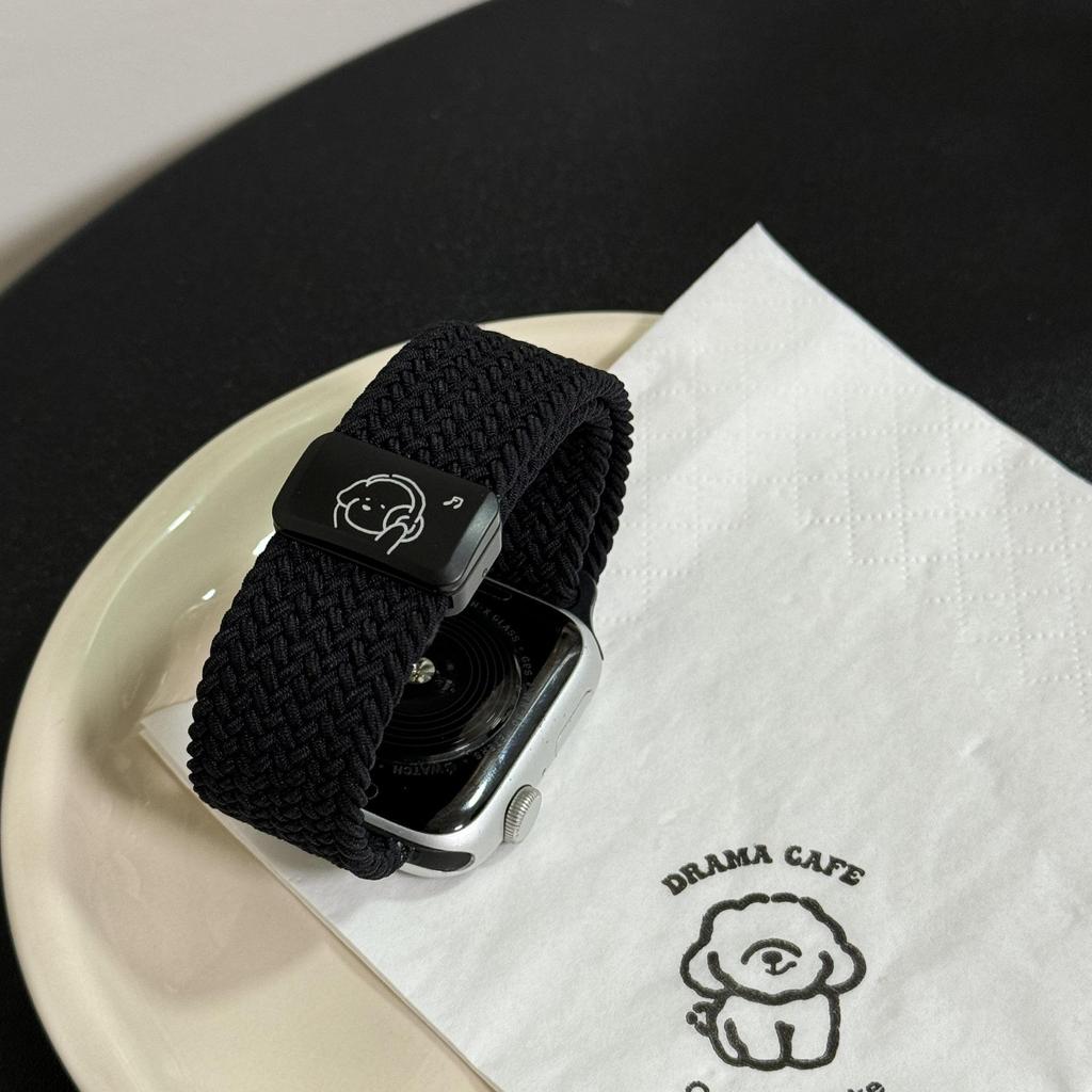 Geflochtenes Music Puppy-Uhrenarmband für die Apple Watch Series 5–9 und SE