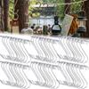 Stainless Steel S Hooks Heavy Duty Hanging S Shaped Hooks for Outdoor Camping Campfire Cooking Tools Bag Clothes Balcony Storage
