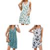 Floral Print Sleeveless Dress With Cottonlike Fabric For Casual Summer Wear