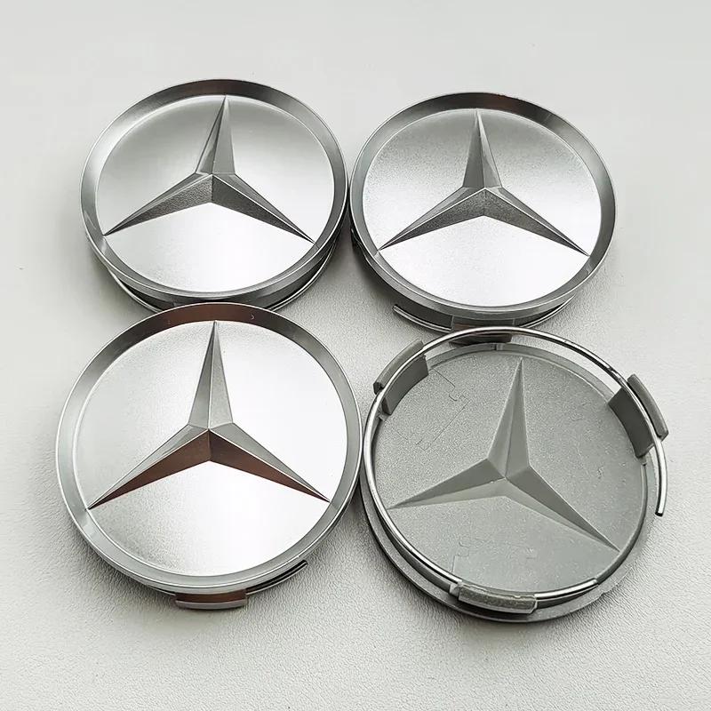 Car Sticker 4pcs 75mm Car Wheel Center Caps Hub Caps For Mercedes Benz A B C E S GLA GLB GLC GLE GLK CLS R W205 W253 W177 W213 A