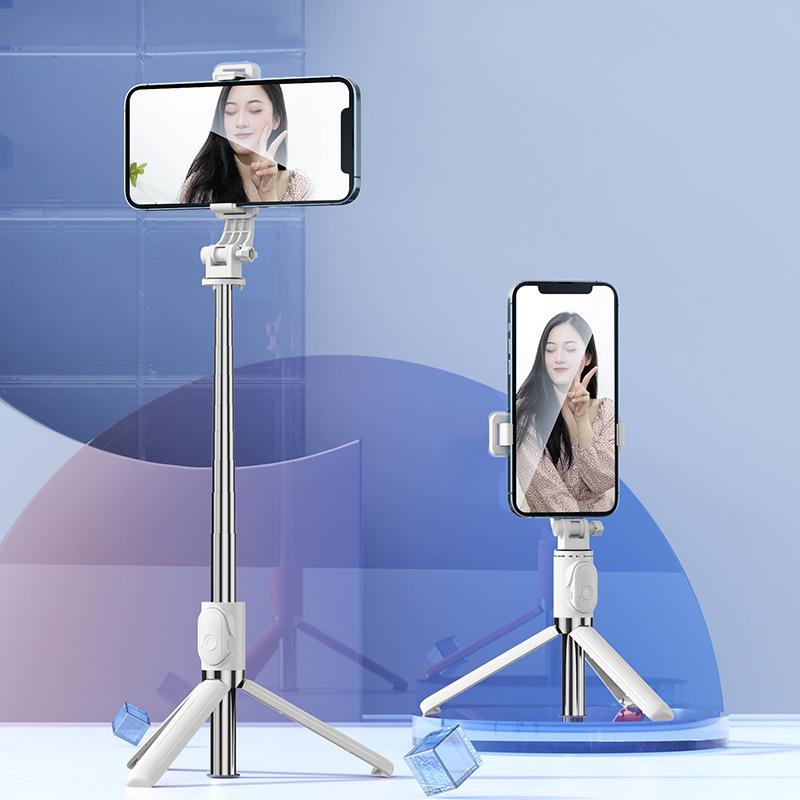 Portable Tripod & Selfie Stick with Universal Phone Holder for Live Streaming and Travel