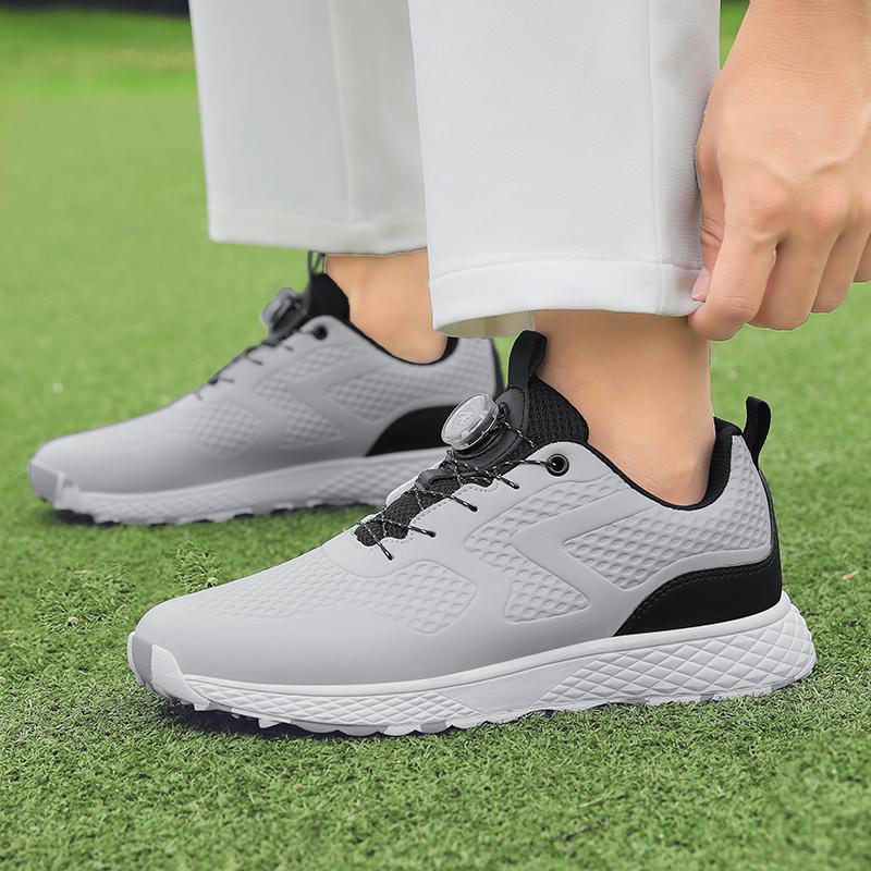 2026 New Women and Men Golf Shoes Anti-Slip Spiked Golf Sneakers Quick Lacing Golfer Footwear Low Top Outdoor Walking Sneakers