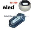 6-LED Waterproof Side Marker Light for Trucks, Trailers, and Buses, Wide Voltage 12V-24V, Suitable for License Plate Lighting.