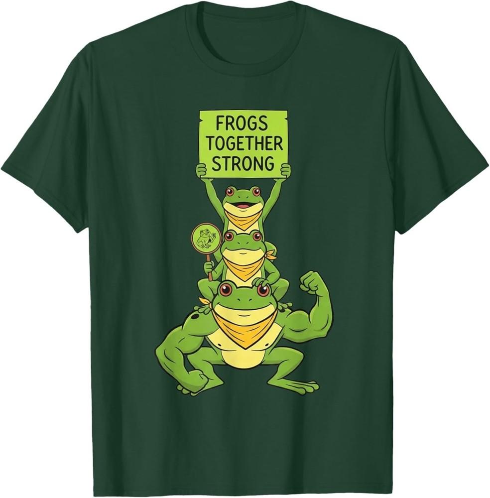 Portland Frog Brigade Oregon Frogs Together Funny Strong T-Shirt 4XL