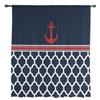 Navy Striped Anchor Sheer Curtains For Living Room Bedroom Kids Room Tulle Window Treatment Drapes
