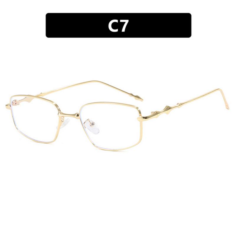 Unisex Trendy Square Irregular Glasses Small Frame Narrow Frame Retro Style Optics for Fashionable Eye Wear