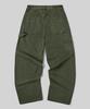 Beodeonteu Garment-Dyed Carpenter Wide Cotton Pants [Khaki]