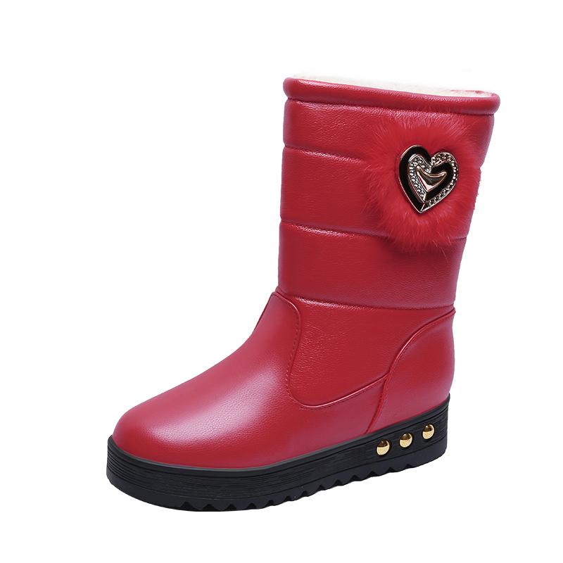 

Жіночі бавовняні черевики до середини ікри Love Плюшеві Товста підошва Збільшуючі зріст Жіночі зимові чоботи Товста підошва Напіввисокі Жіночі чоботи 35 червоний