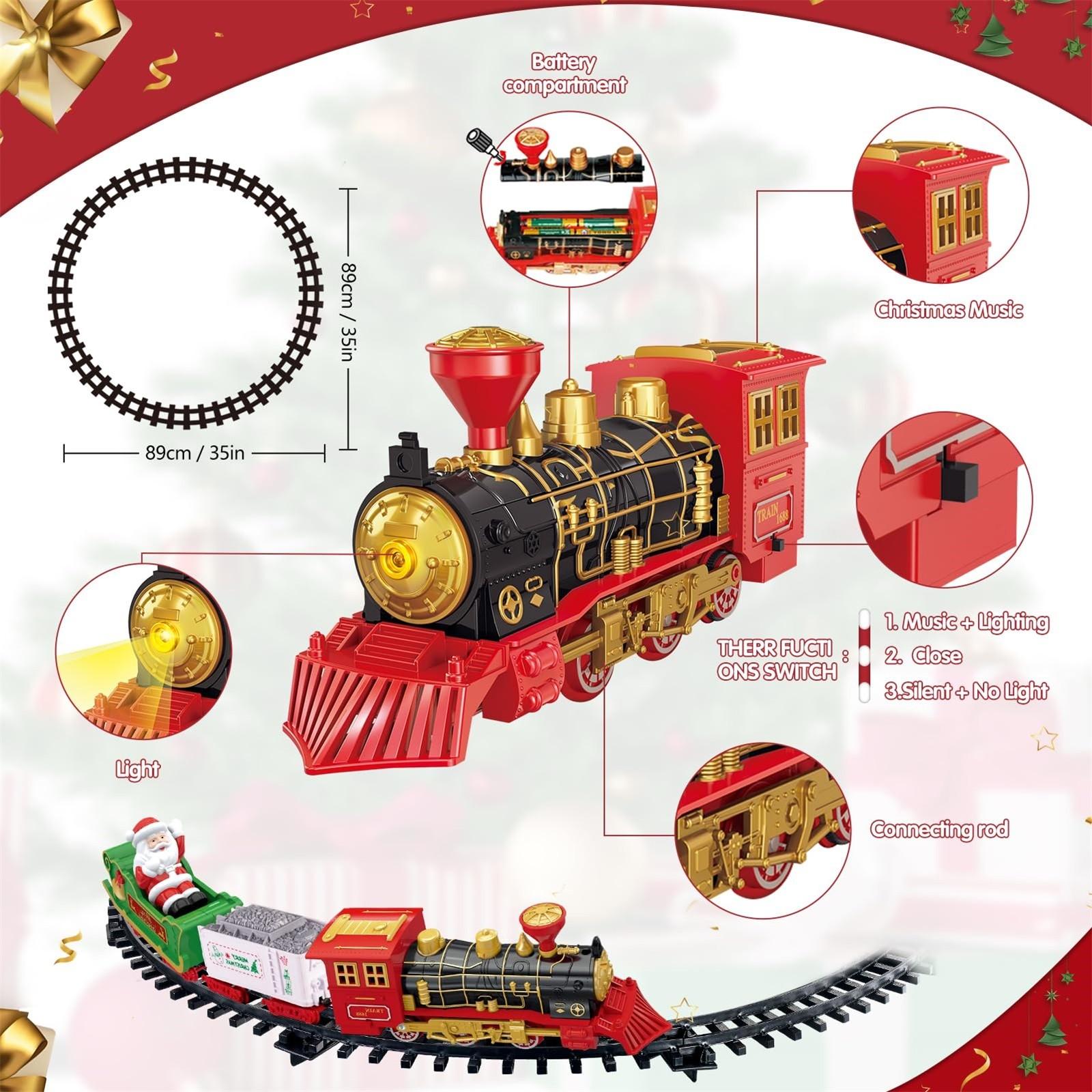 Подвесной рождественский поезд набор рождественский поезд игрушка для мальчиков девочек — фото 5