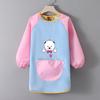 Children's Waterproof Art Smock with Logo - Reversible Apron for Painting and Eating  