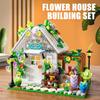 719PCS Flower House Building Blocks Toys With Lights Architecture Model Kids Gifts Creative DIY Bricks Set