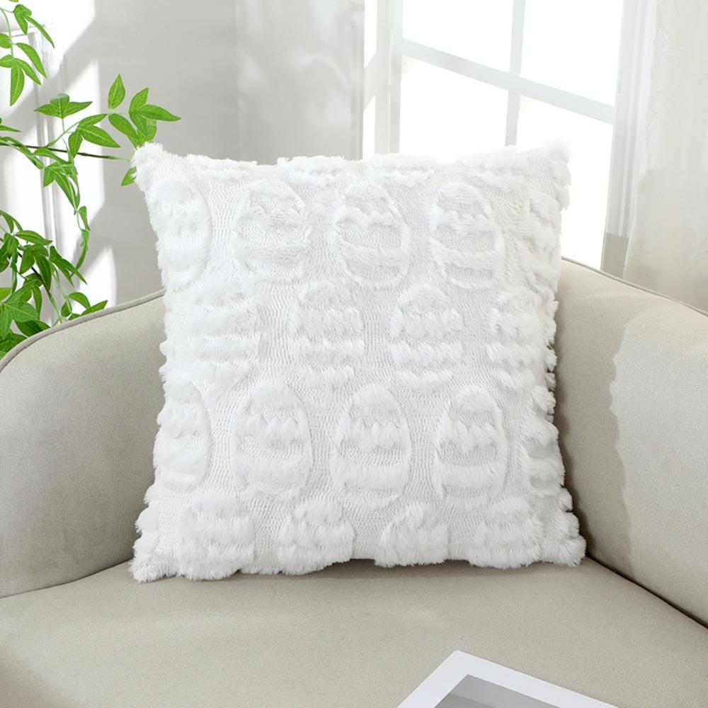 

Rabbit Pattern Plush Cushion Cover Cartoon Sofa Pillowcase Cute Throw Pillowslip Festival Style C