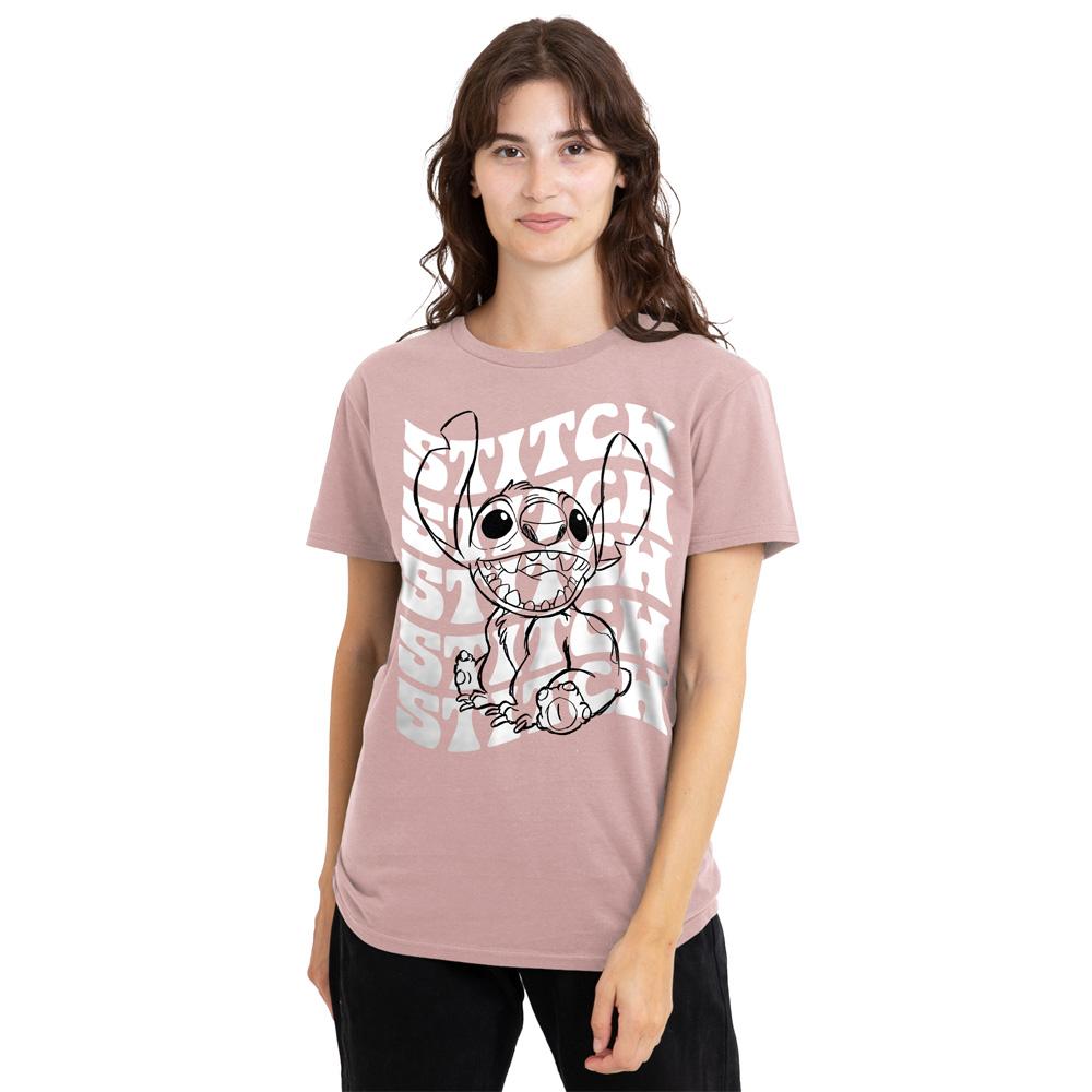 Lilo & Stitch Womens/Ladies Sketch Repeat Name T-Shirt