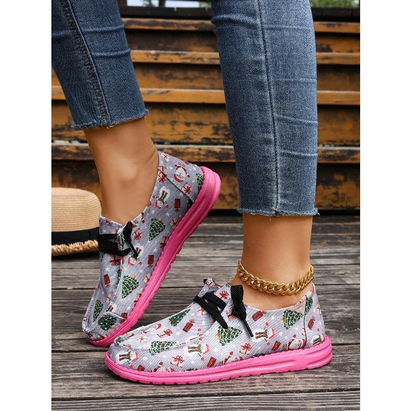 Lace-up Flat Plus-size Sneakers Women's Fall 2025 New Casual Graffiti Color-blocking Low-top Shoes