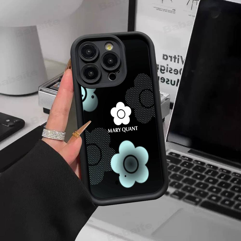 Fashion M-Mary-Q-Quants Silicone Phone Case for iPhone 17 Pro Max 16 15 14 13 12 11 Plus 17 Air