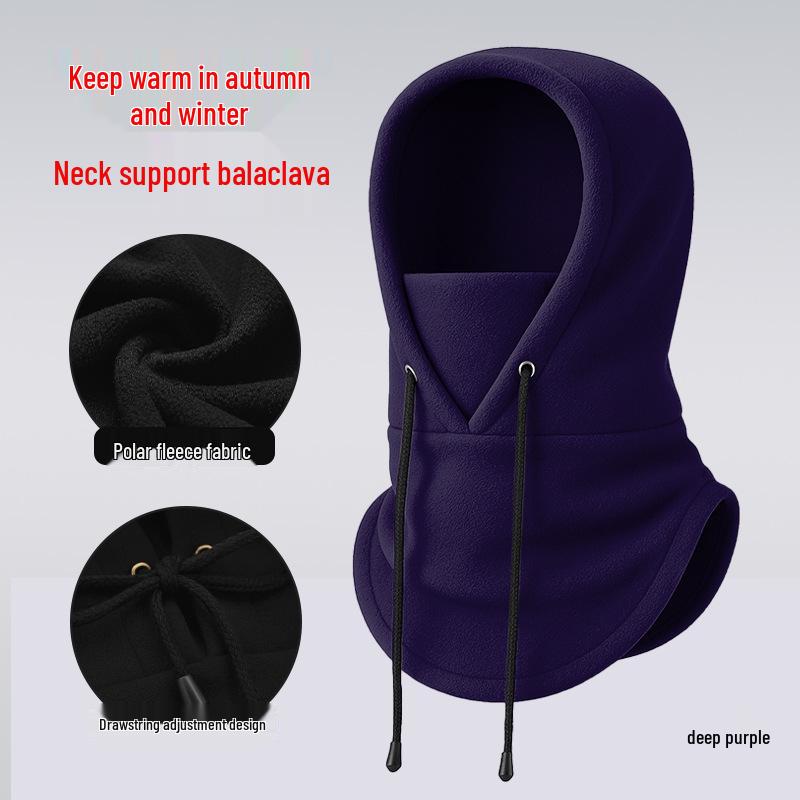 Adjustable Winter Fleece Ski Mask & Neck Warmer Pullover Hat
