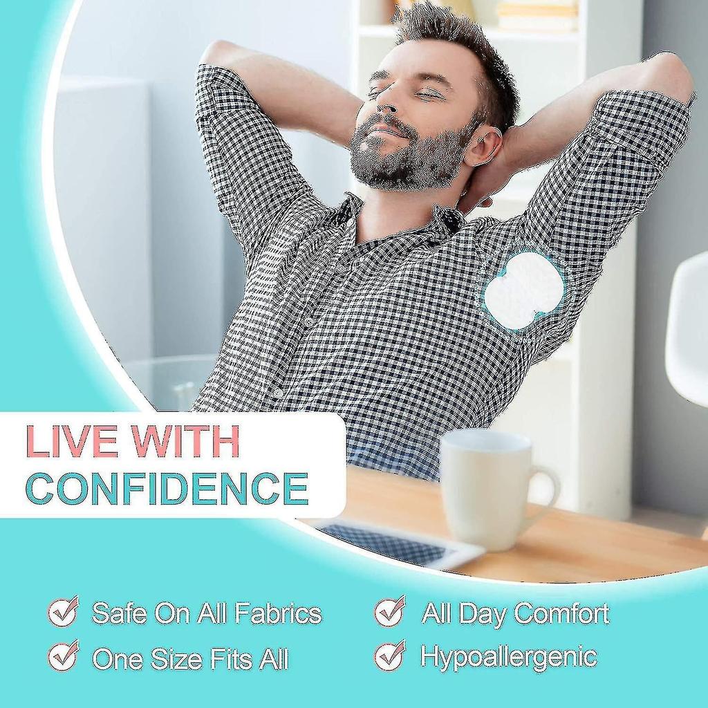 100 Packs Large Underarm Sweat Pads For Women And Men Fight Hyperhidrosis