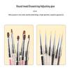 Dubbelsidig Fototerapi Nagellackspenna Set: 2 Gelblandnings- och Plockborstar med Stålskjutare