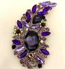 Luxury Full Crystal Exaggerated Broocch Badges For Women Men Elegant Rhinestone Waterdrop Pin  Lady Clothing Coat Corsages