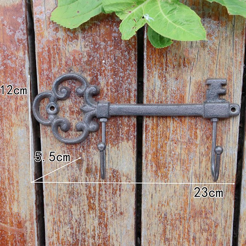Double Hook Iron Shovel and Rake Decorative Hanging for Courtyard and Home