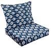 Vargottam Bedrucktes Outdoor Tiefsitz Patio Kissen Set 2-teiliges Sitzset Allwetter Ersatz