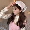 French Style Lace Plaid Triangle Turban Hairband For Women Girls Sweet Hair Decorate Headband Hair Band Fashion Hair Accessories