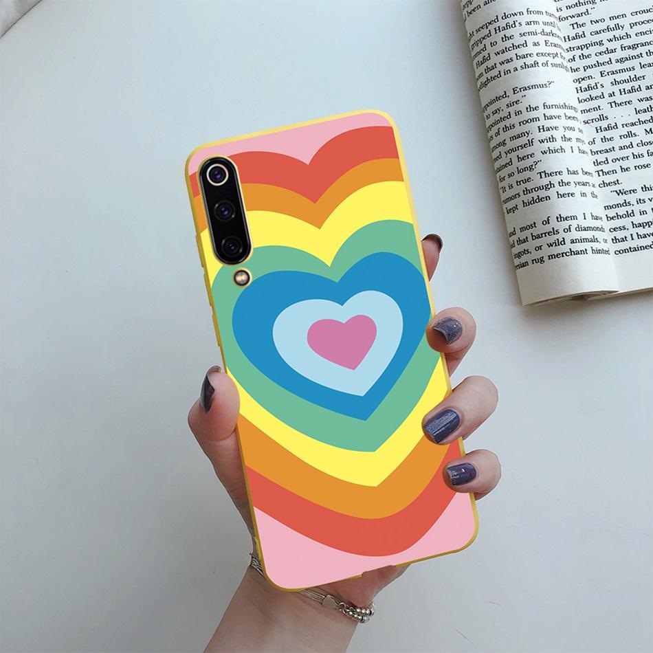 Case For Xiaomi Mi 8 9 Lite SE Fashion Silicone Love Heart Sunflower Phone Case Cute Cover Coque on Mi8 Mi9 9SE 8Lite 9Lite Case