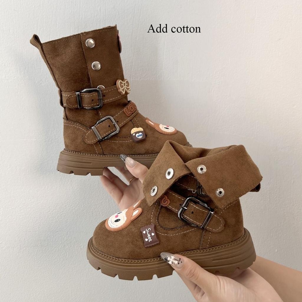 Modische zweiteilige Kinder-Stiefeletten für Herbst und Winter, niedliche Stiefeletten für Mädchen