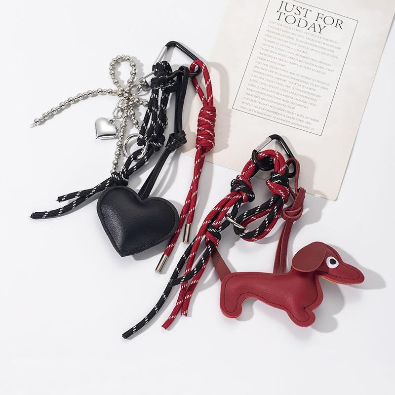 Neuer Niedlicher Herzförmiger Taschenanhänger Nylon Gewebtes Seil Handtasche Rucksack Taschenanhänger Taschenteile Zubehör