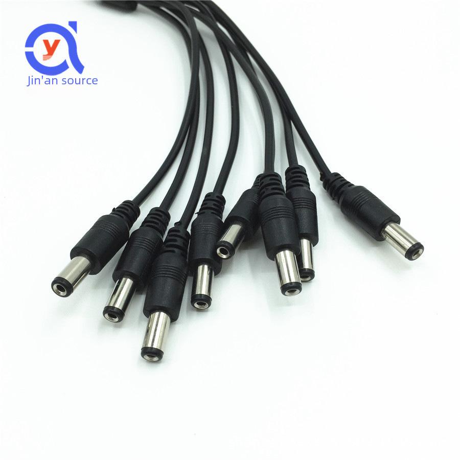 All-Copper 1-to-8 Power Splitter Cable, 12V, for Centralized Power Supply and Camera Monitoring