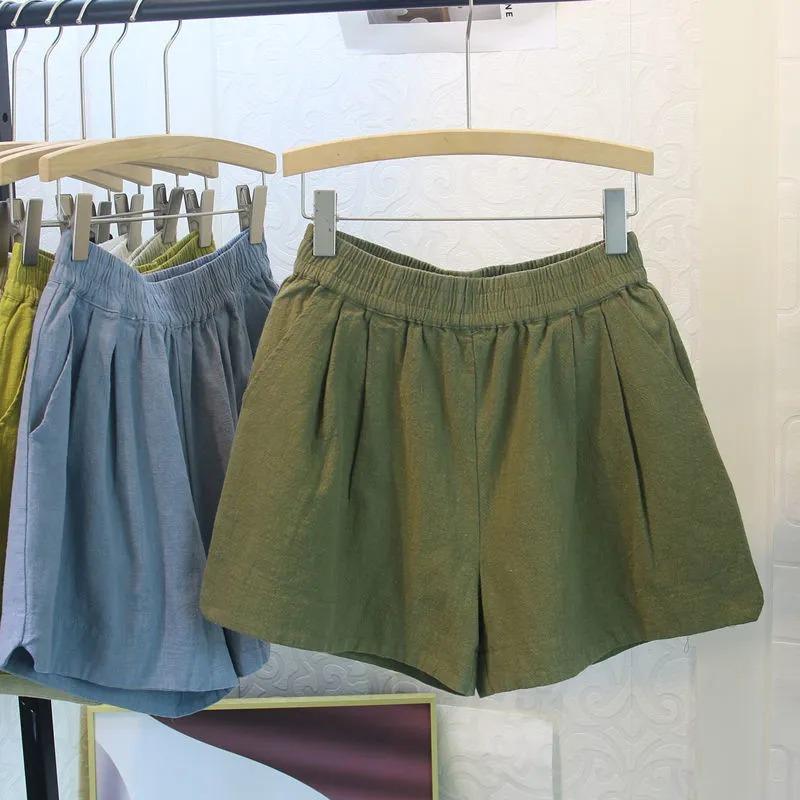 Shorts Pants Women Summer Versatile Vintage Loose Large Size Casual Wide Leg Pants Shorts
