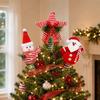 Christmas Top Ornament For Tree Display With Spring Base, Soft Finish, Seasonal Room Style, and Indoor Party Use
