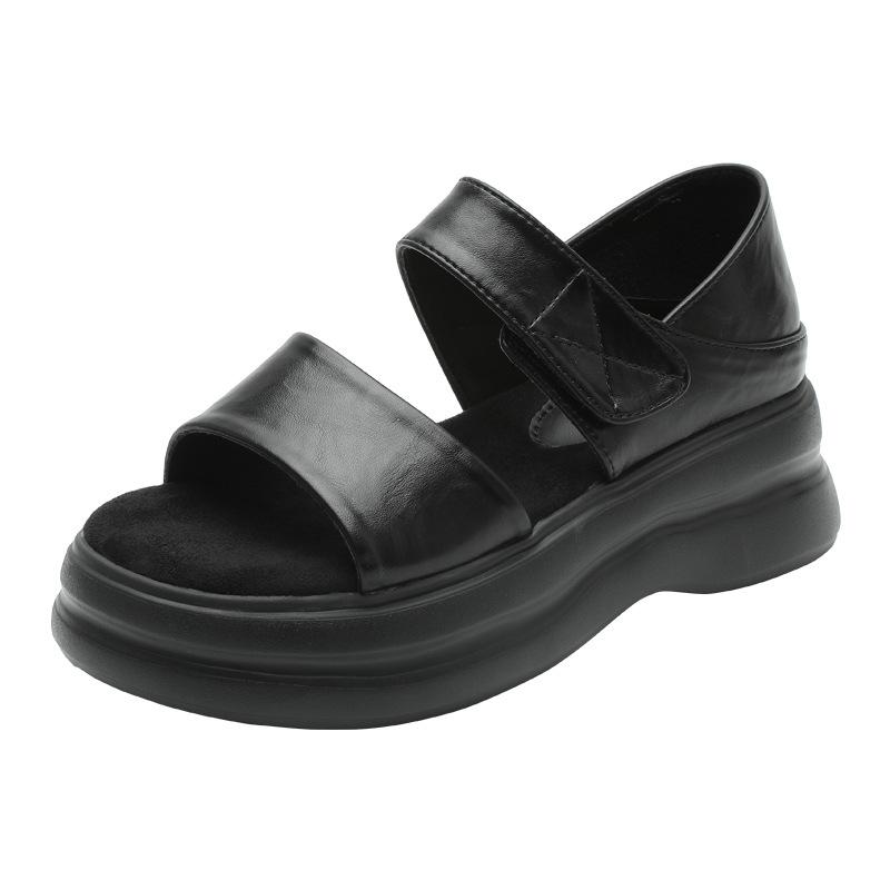 French Retro Bag Heel with Platform Sandals Women's New Summer Flat Bottom Is Easy To Wear, Not Tired, Wear Roman Shoes Outside