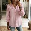 Women's Fashion Loose Long-Sleeved Linen Shirt Top