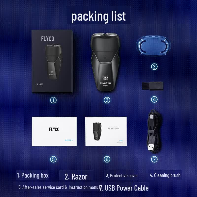 FLYCO FS887 Smart Dual-Head Electric Shaver
