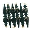 Set mit 6 gerippten Weihnachtsbaum-Anhängern, 18 cm Hängende Auswahl mit texturierter Oberfläche für Kränze, Zuhause und Party-Dekoration