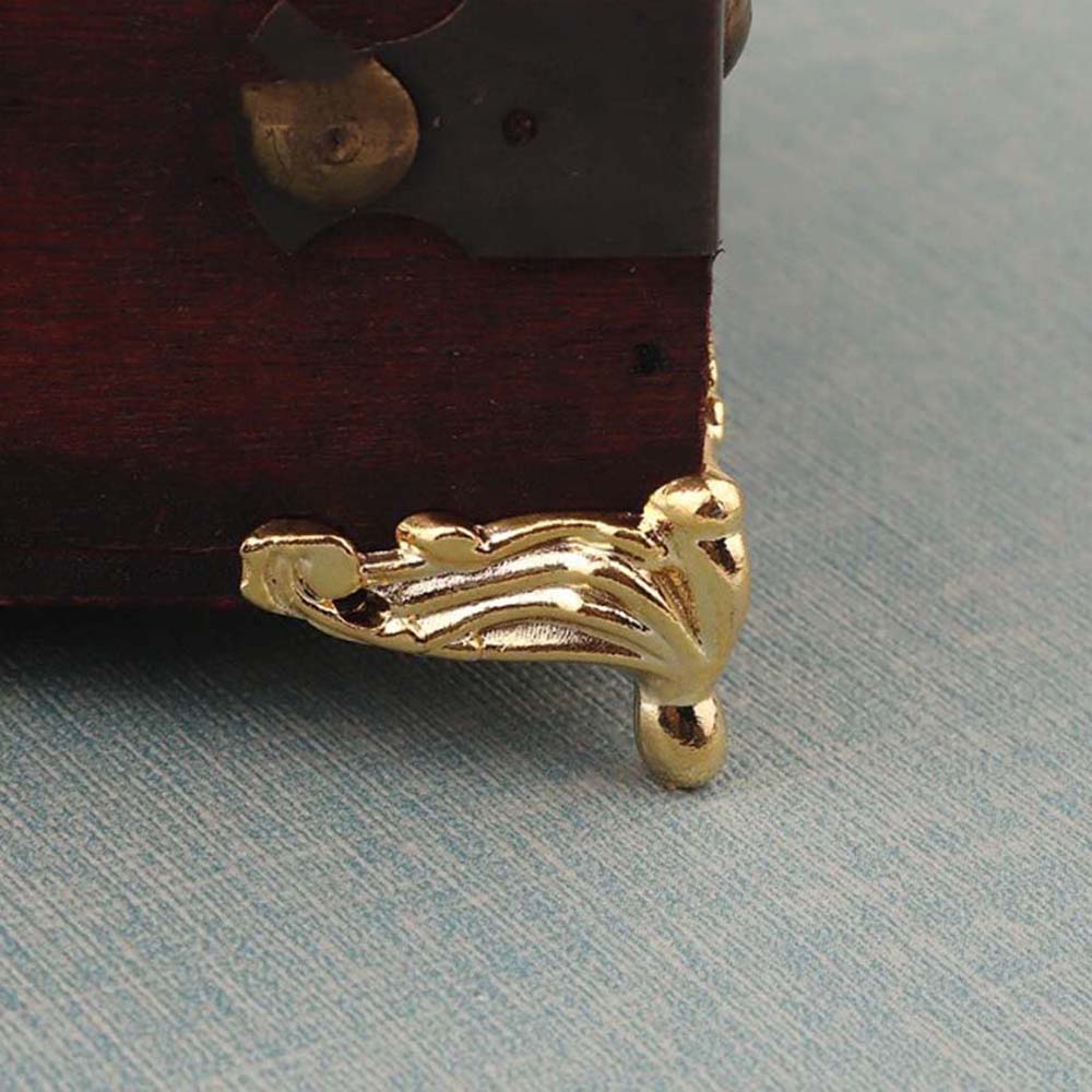 Golden Antique Hardware Protector Decorative Wood Case Feet Leg Corner Furniture Leg Corner Bracket